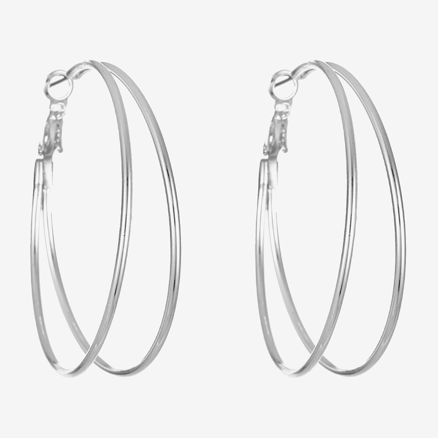 Liz Claiborne Large Wire Womens 48.3mm Hypoallergenic Hoop Earrings