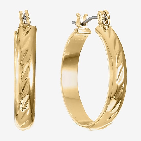 Monet® Gold-Tone Small Oval Hoop Earrings