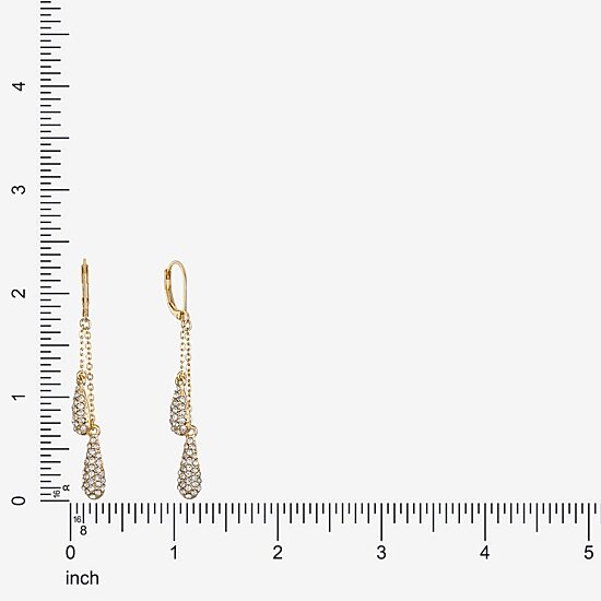 Monet Jewelry Gold Tone Linear Womens Drop Earrings