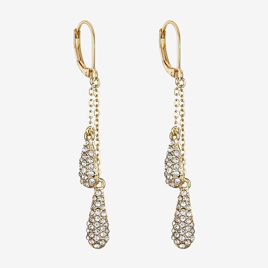 Monet Jewelry Gold Tone Linear Womens Drop Earrings
