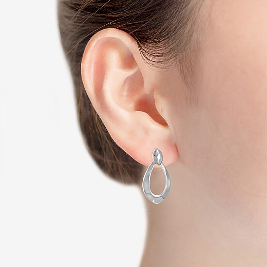 Liz Claiborne Silver Tone Womens Hypoallergenic Drop Earrings