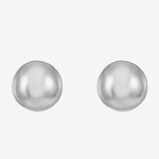 Liz Claiborne Silver Tone 11.6mm Ball Stud Earrings