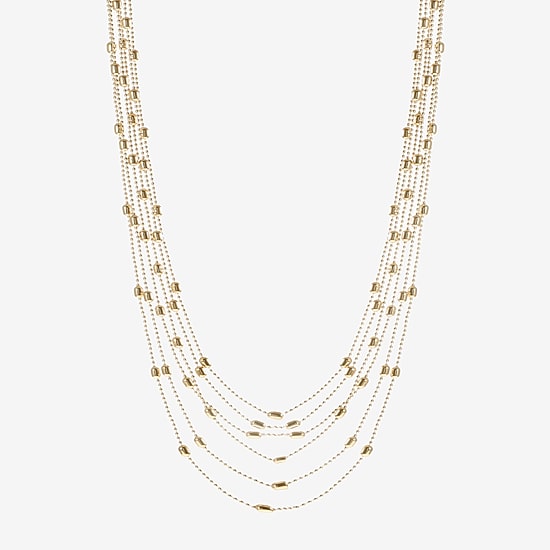 Liz Claiborne Layered Womens 18 Inch Strand Necklace