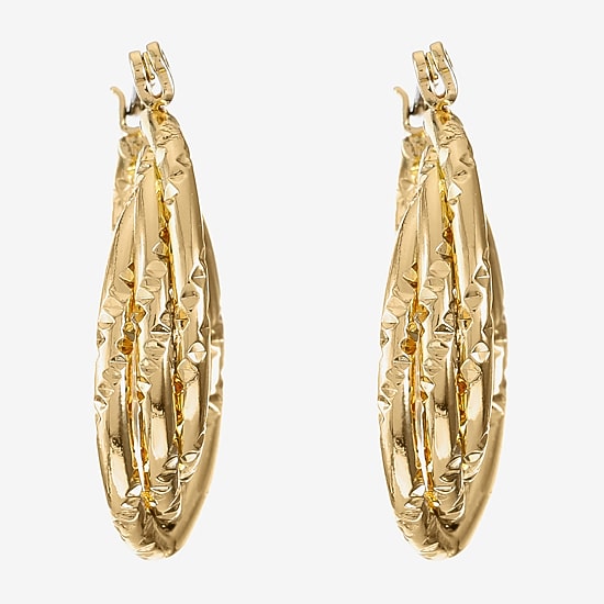 Liz Claiborne® Gold-Tone Small Twisted Hoop Earrings