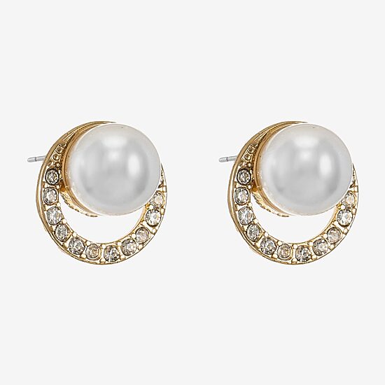 Monet Jewelry Simulated Pearl 15.7mm Stud Earrings
