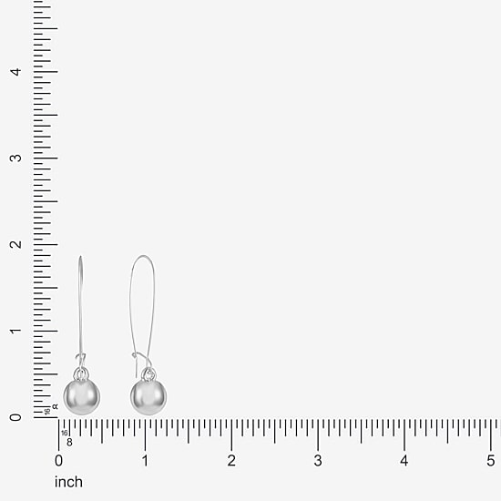 Liz Claiborne® Silver-Tone Bead Drop Earrings