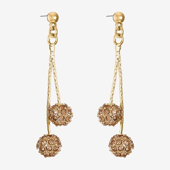 Monet Jewelry Gold Tone Womens Hypoallergenic Drop Earrings