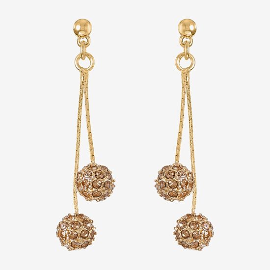 Monet Jewelry Gold Tone Womens Hypoallergenic Drop Earrings