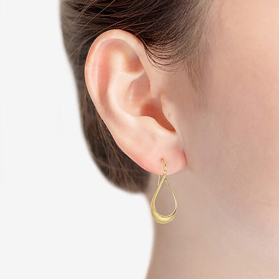 Liz Claiborne Gold Tone Teardrop Womens Drop Earrings
