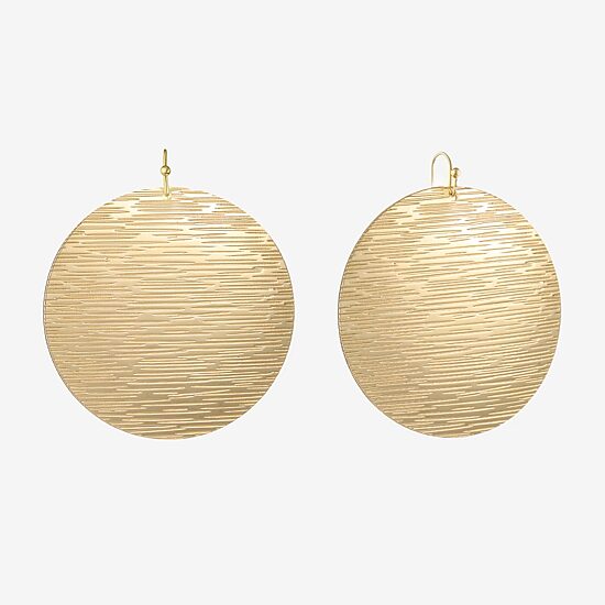 Liz Claiborne Gold Tone Round Womens Drop Earrings