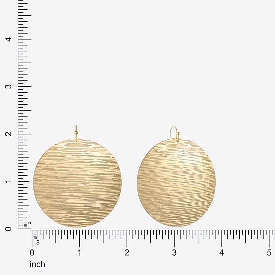 Liz Claiborne Gold Tone Round Womens Drop Earrings