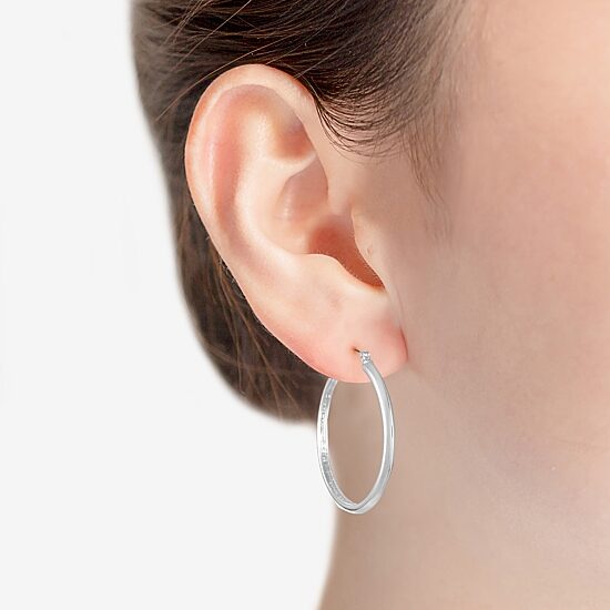 Liz Claiborne Womens 44.5mm Hypoallergenic Hoop Earrings