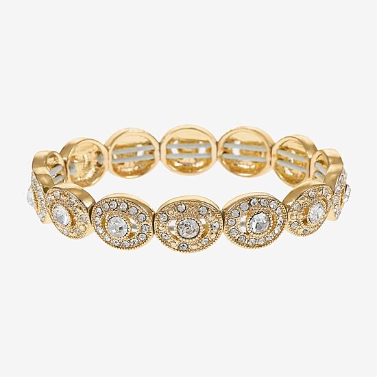 Monet Jewelry Womens Curved Stretch Bracelet