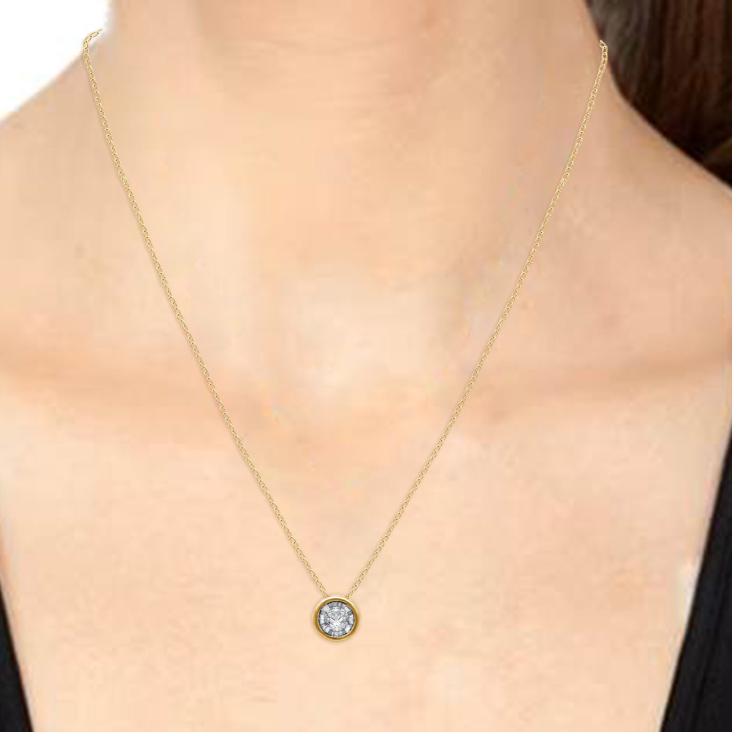 1/4 CT. T.W. Lab Grown White Diamond 14K Gold Over Silver or Sterling Round 2-pc. Jewelry Set