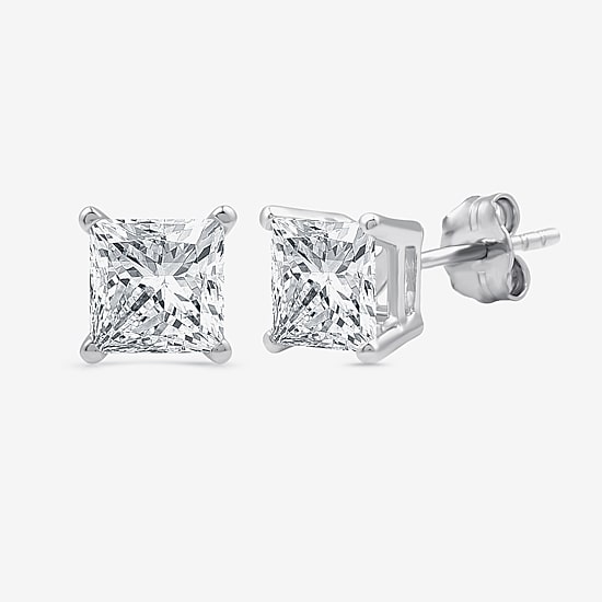 1 1/4 CT. T.W. Lab-Grown (G / Si1-Si2) Diamond Princess-cut Stud Earrings in 10K or 14K Gold