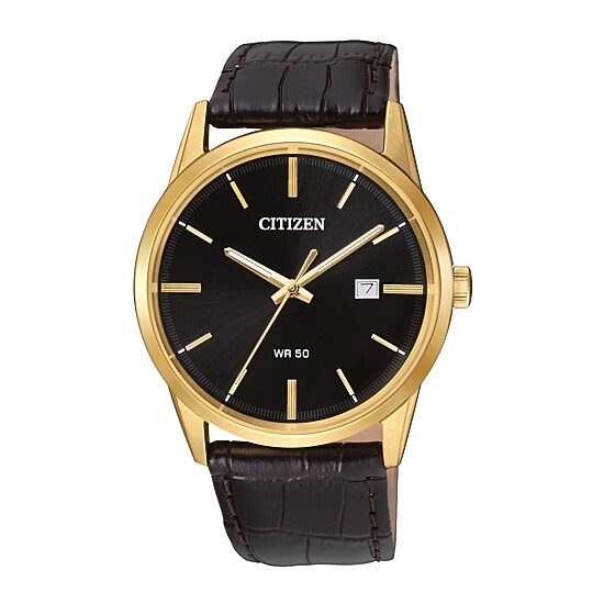 Citizen Quartz Mens Brown Leather Strap Watch Bi5002-06e - JCPenney