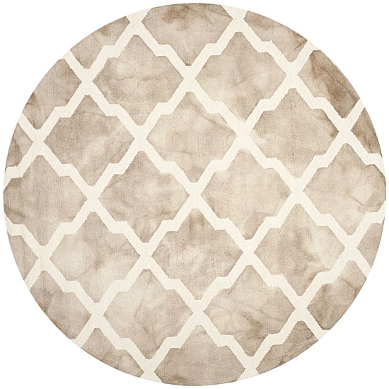 Safavieh Dip Dye Collection Petra Geometric Round Area Rug