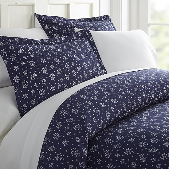 Casual Comfort Premium Ultra Soft Midnight Blossoms  Duvet Cover Set
