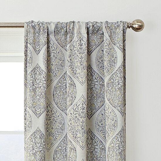 Eclipse Kerry Ogee Rod Pocket Energy Saving Blackout Set of 2 Curtain Panel