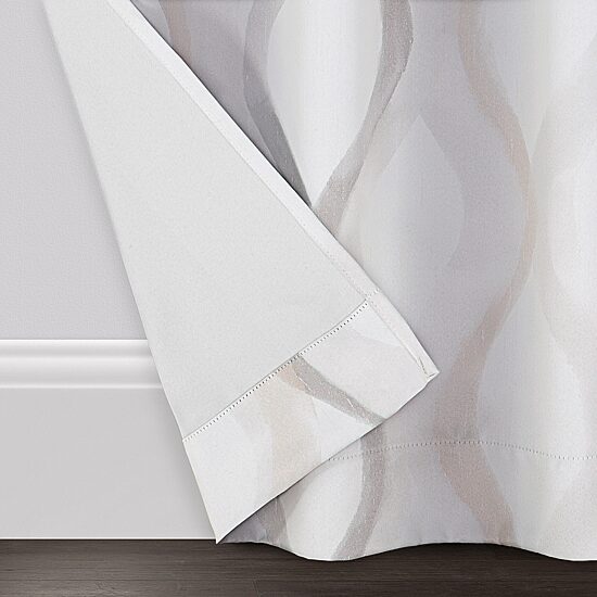 Eclipse Kerry Watercolor Ogee Rod Pocket Energy Saving Blackout Set of 2 Curtain Panel