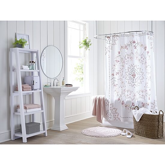 Linden Street Cottage Core Printed Medallion Shower Curtain