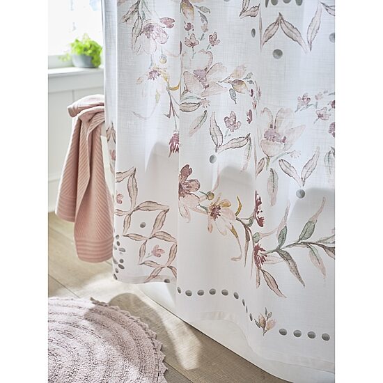 Linden Street Cottage Core Printed Medallion Shower Curtain