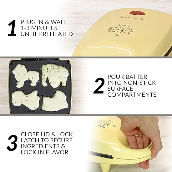 Nostalgia MyMini Animal Circus Waffle Maker
