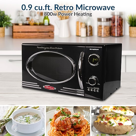 Nostalgia 0.9 cu. ft. Retro Microwave Oven