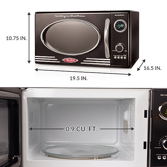 Nostalgia 0.9 cu. ft. Retro Microwave Oven