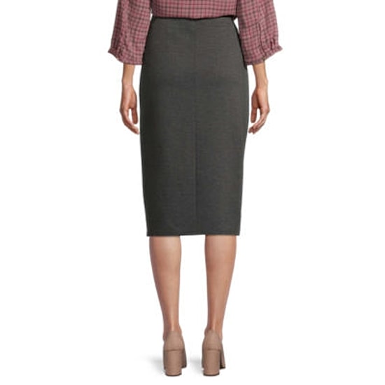 Liz Claiborne Ponte Womens Mid Rise Midi Wrap Skirt