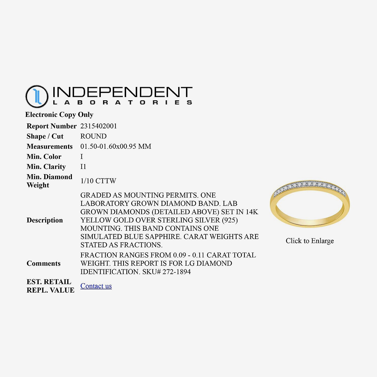 I Said Yes (H-I / I1) Womens 1/10 CT. T.W. Lab Grown White Diamond Sterling Silver Band