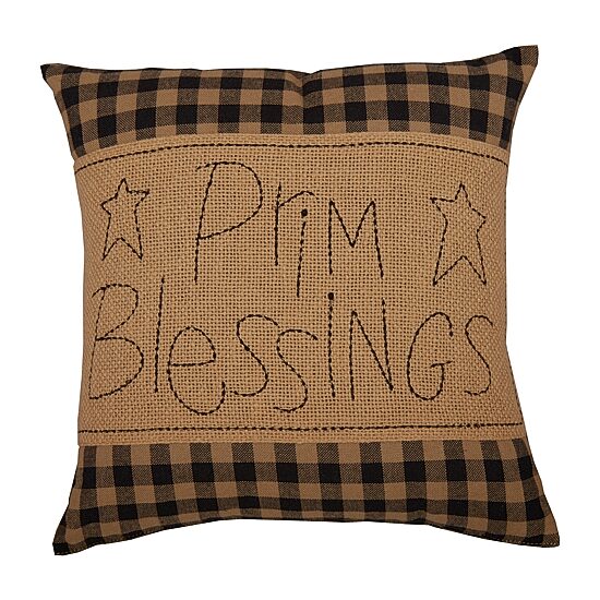 VHC Brands Country Check Square Throw Pillow