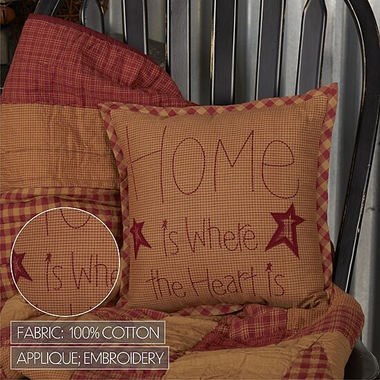 VHC Brands Ninepatch Star Square Throw Pillow