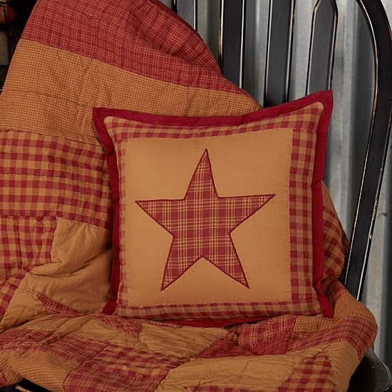 VHC Brands Ninepatch Star Square Throw Pillow