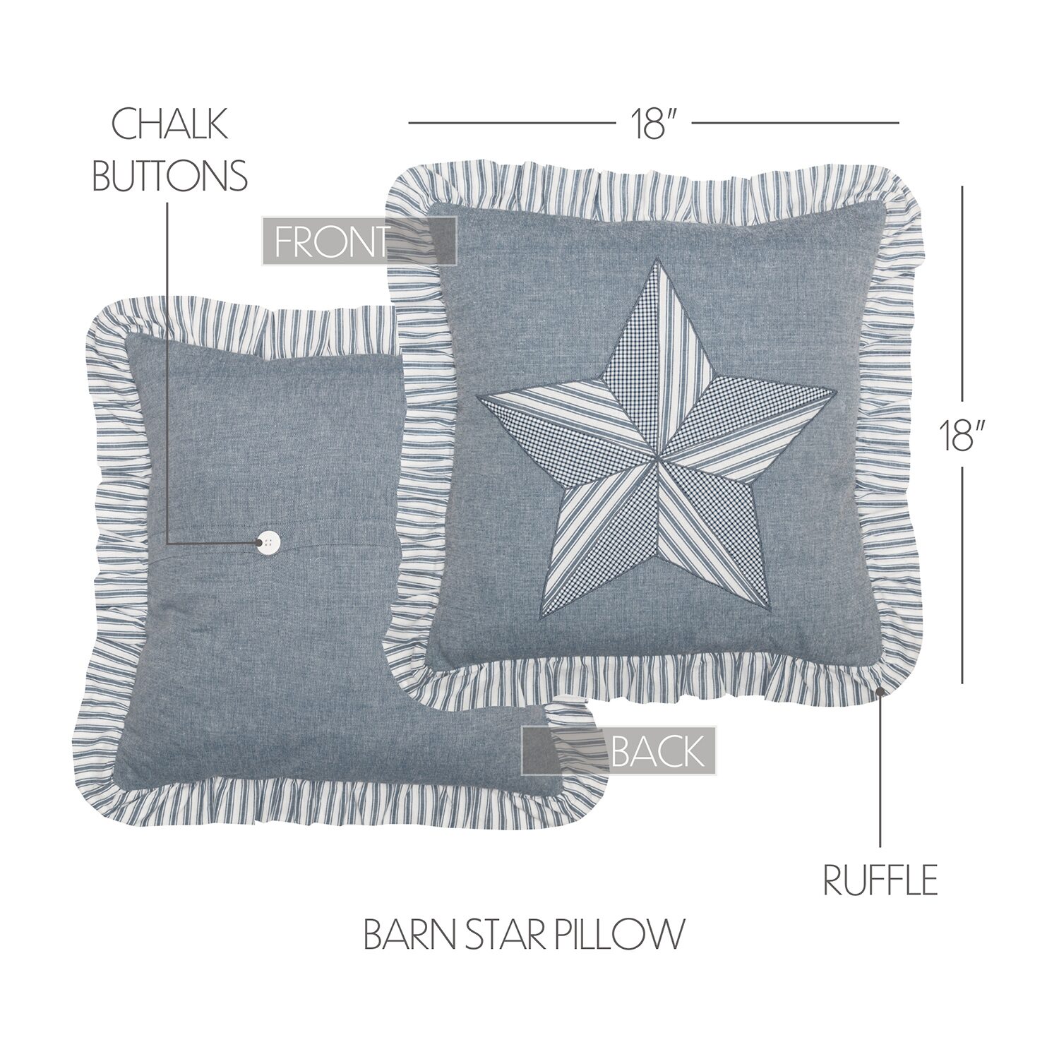 VHC Brands Sawyer Mill Square Throw Pillow
