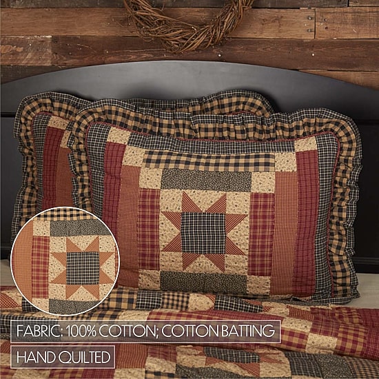 VHC Brands Cobblestone Reversible Pillow Sham