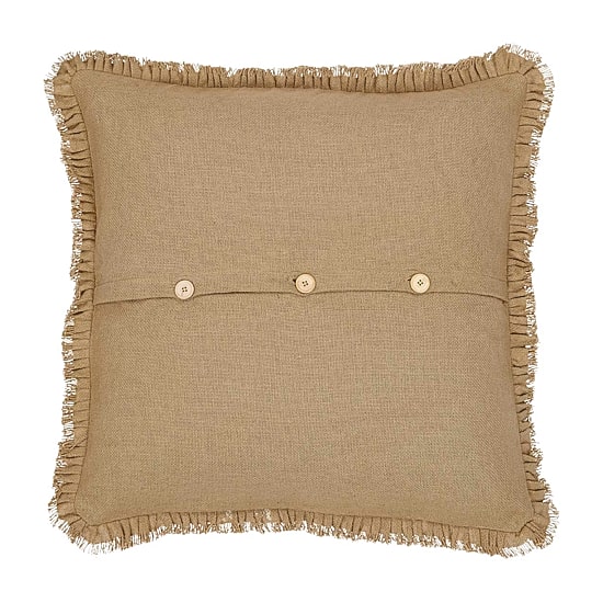 VHC Brands Veranda Burlap Natural Reversible Euro Sham