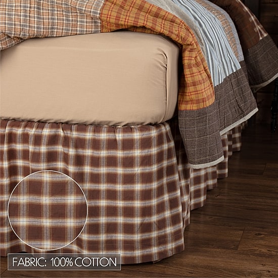 VHC Brands Sheridan Rustic Brown Bed Skirt