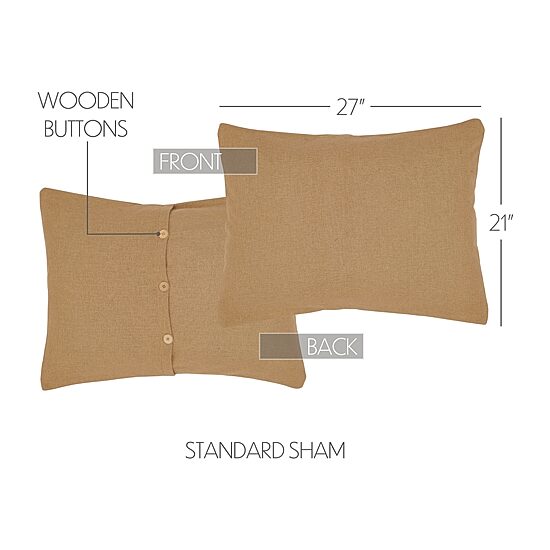 VHC Brands Veranda Burlap Natural Reversible Pillow Sham