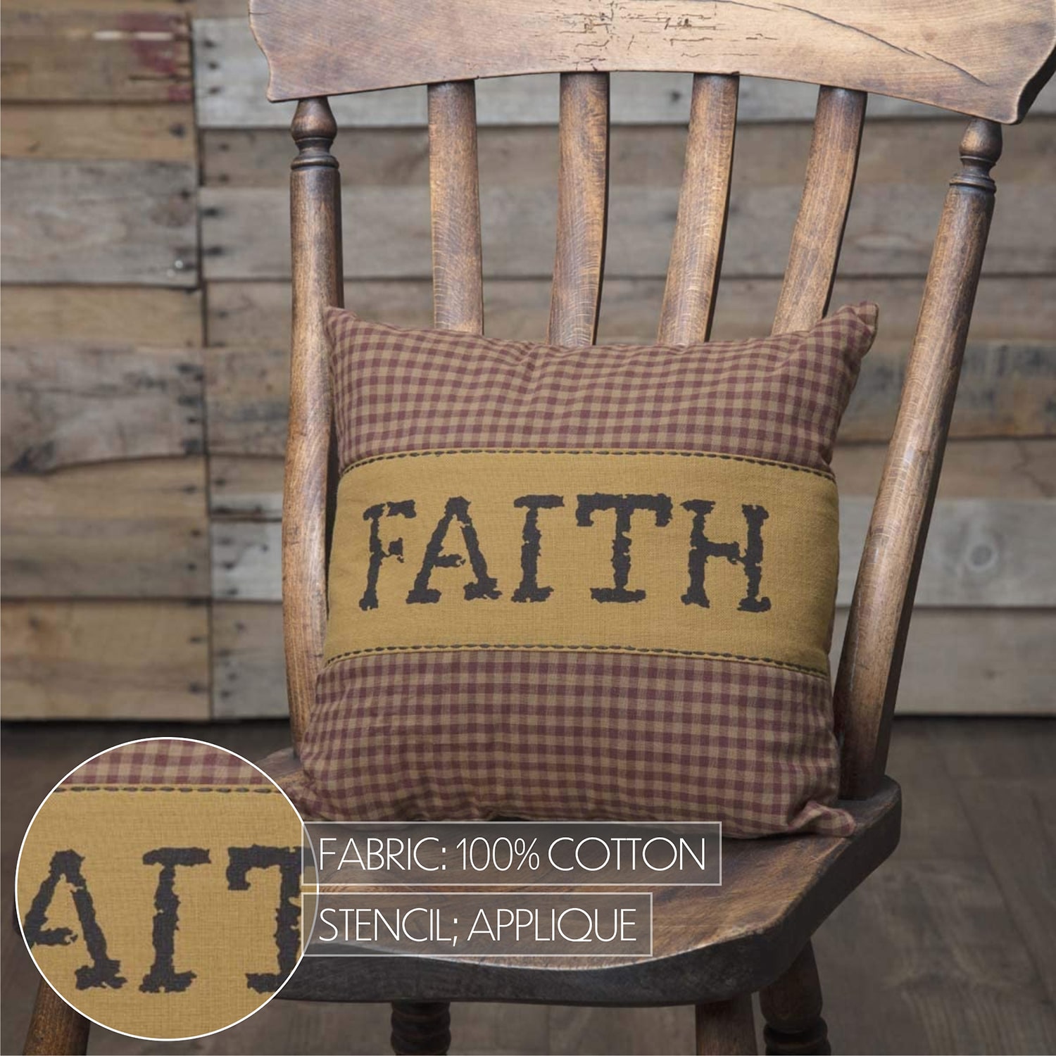 VHC Brands Settlement 12x12 Throw Pillow