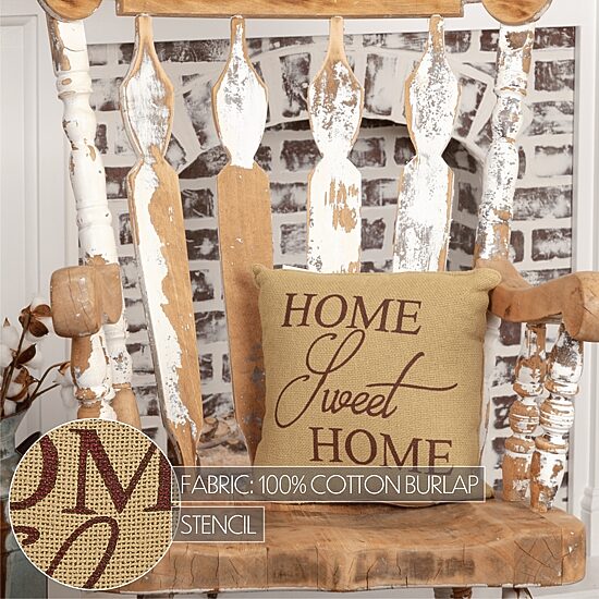 VHC Brands Home Sweet Home 12x12 Throw Pillow