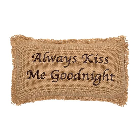 VHC Brands Kiss Me Goodnight 7x13 Lumbar Pillow