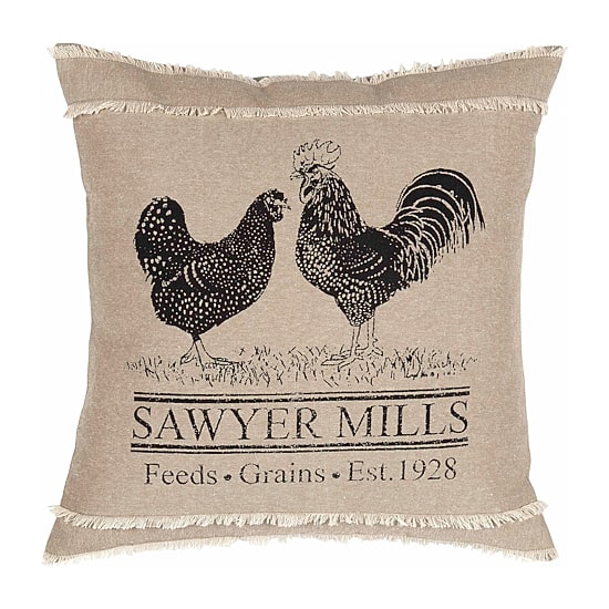 VHC Brands Miller Farm Poultry 18x18 Throw Pillow