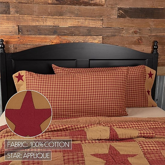 VHC Brands Ninepatch Star Pillowcases