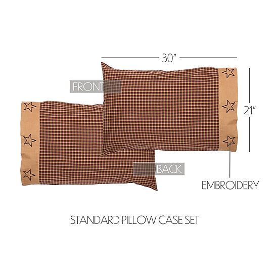 VHC Brands Patriotic Patch Pillowcases