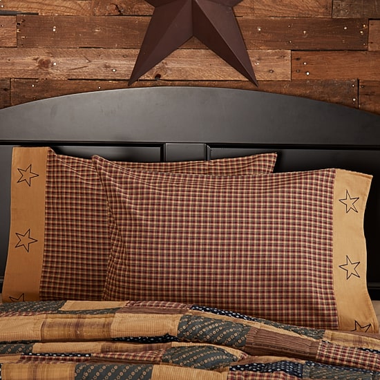 VHC Brands Patriotic Patch Pillowcases