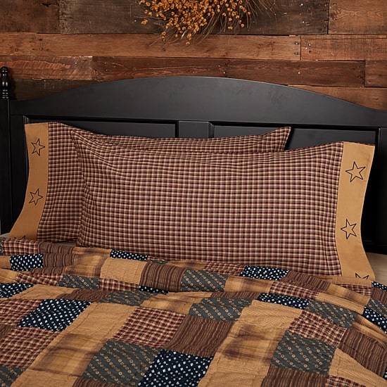 VHC Brands Patriotic Patch Pillowcases