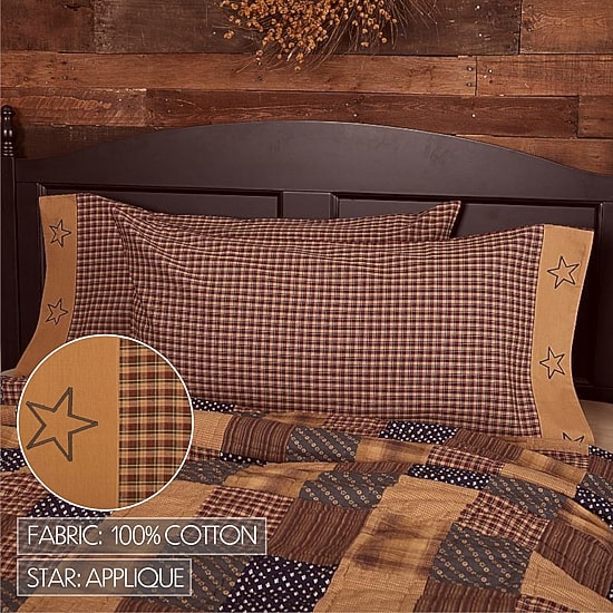 VHC Brands Patriotic Patch Pillowcases