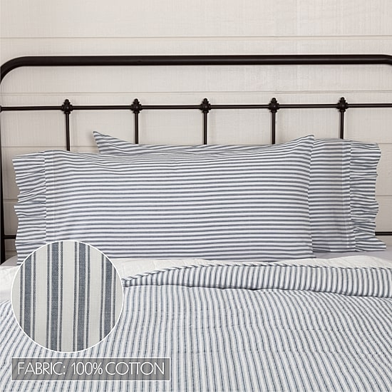 VHC Brands Sawyer Mill Stripe Pillowcases