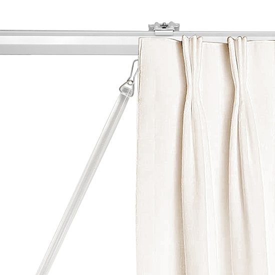 Rod Desyne 1/2" Clear Pvc Baton With Snap Hook Curtain Wand